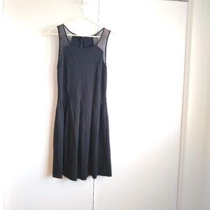 sleeveless little black dress with mesh inserts NWOT